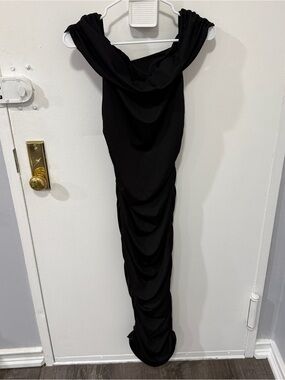SHEIN Black Midi Dress